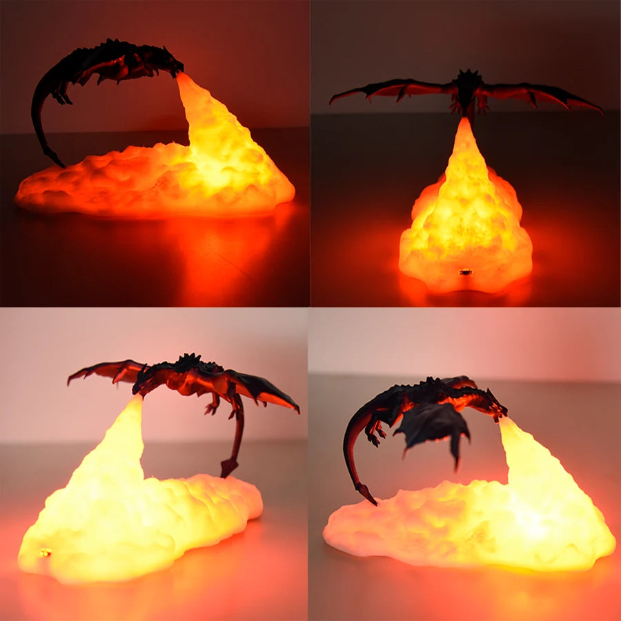 Luminária Decorativa Dragão de Fogo