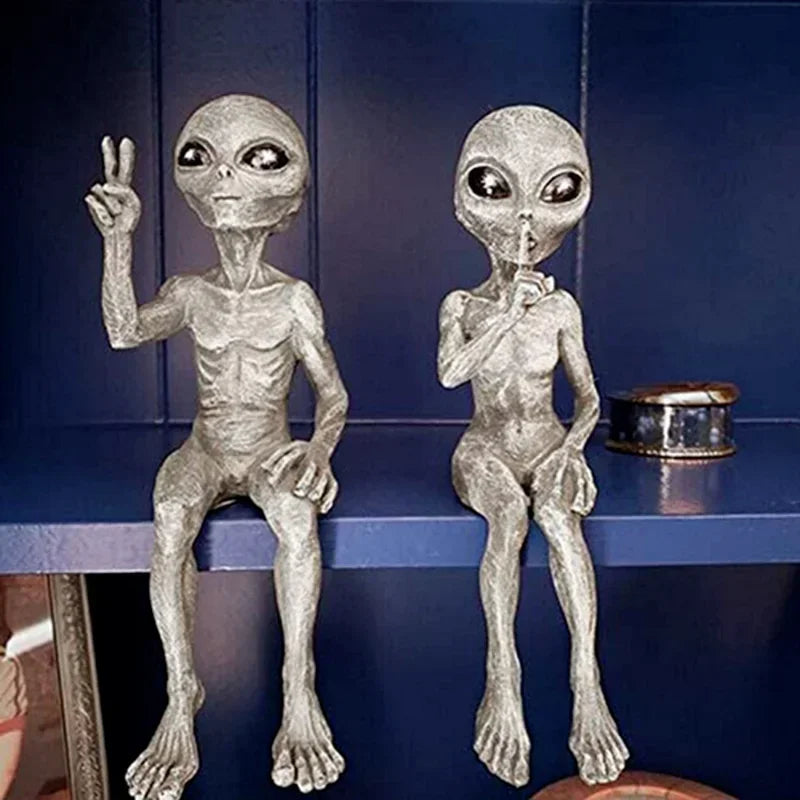 Escultura Alienígenas Sentado