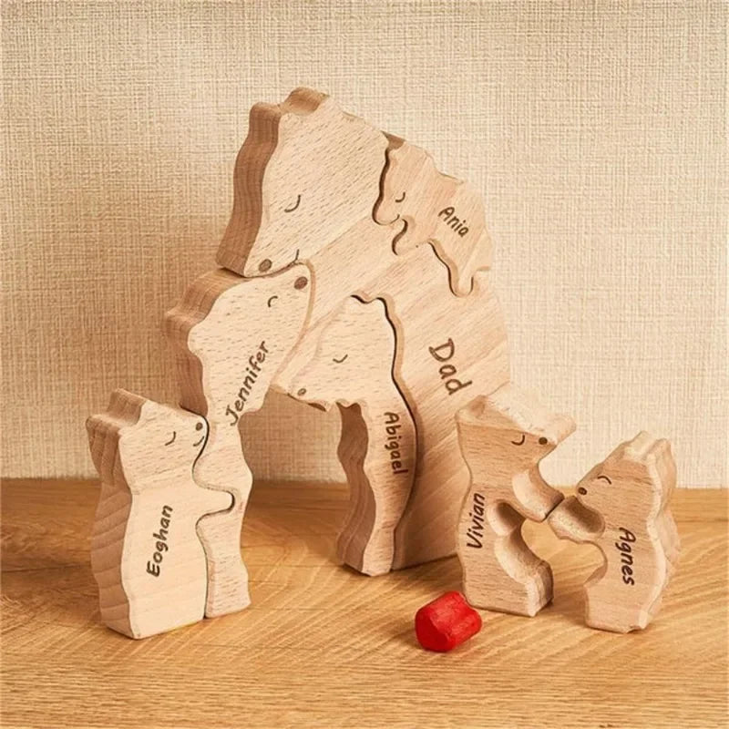 Escultura da Família Urso Personalizável