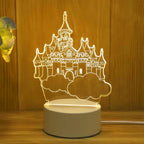 Luminária 3D Romantica de Acrilico