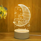 Luminária 3D Romantica de Acrilico