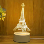 Luminária 3D Romantica de Acrilico