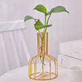 Vaso de Metal Dourado