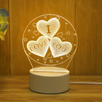Luminária 3D Romantica de Acrilico