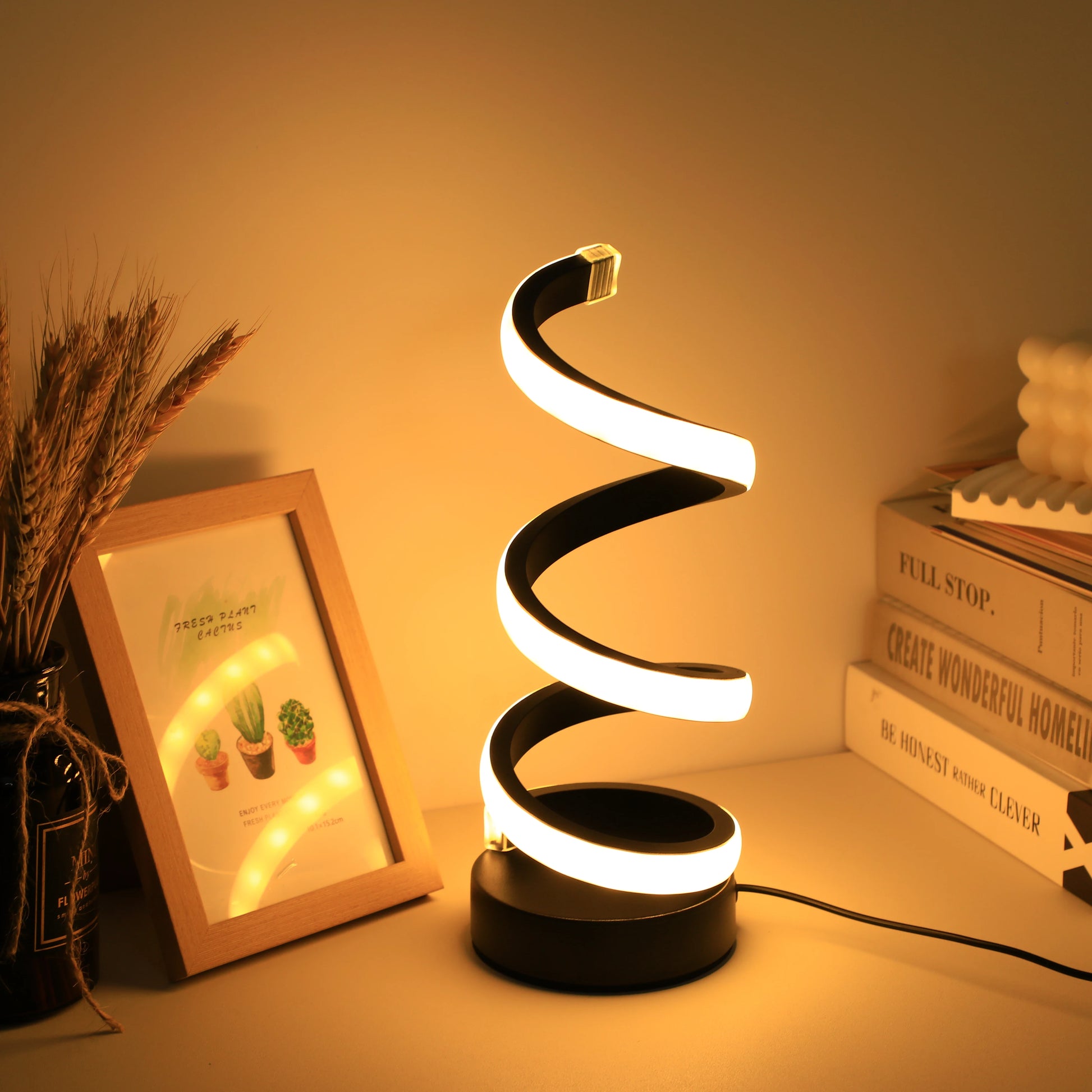 Luminária Abajur de Mesa Espiral LED