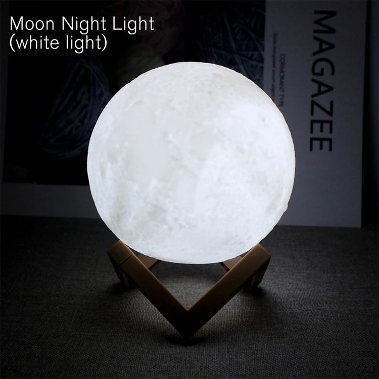 Luminária Lua Cheia  – Luz Noturna Decorativa para Quarto