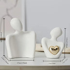 Escultura Decorativa Casal Abraçado