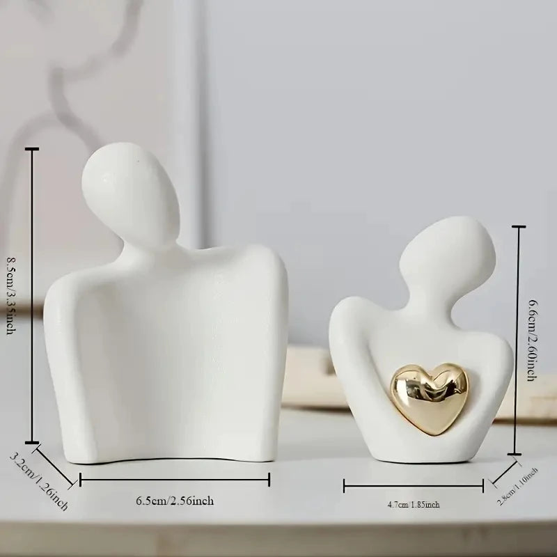 Escultura Decorativa Casal Abraçado