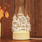 Luminária 3D Romantica de Acrilico