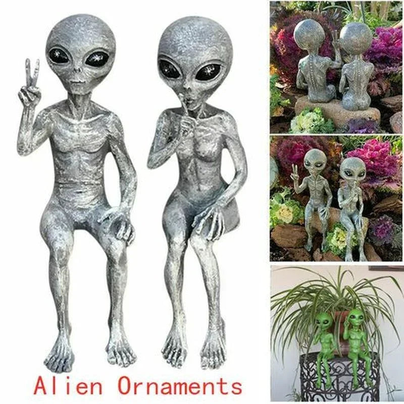 Escultura Alienígenas Sentado