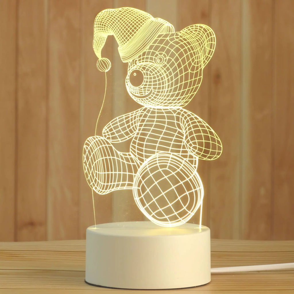 Luminária 3D Romantica de Acrilico