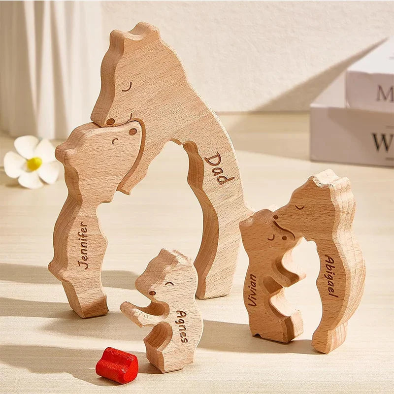 Escultura da Família Urso Personalizável