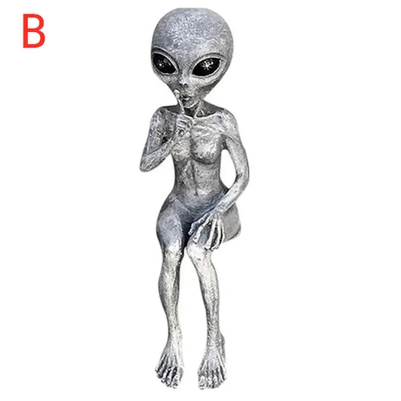 Escultura Alienígenas Sentado
