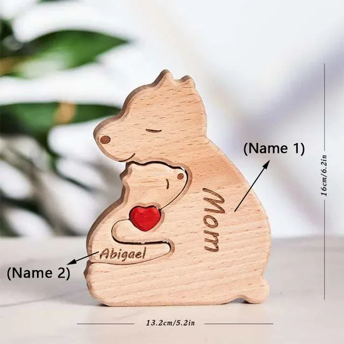 Escultura da Família Urso Personalizável